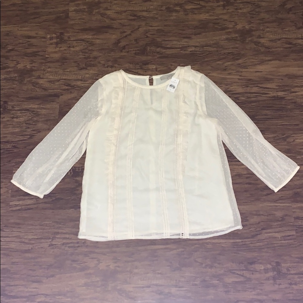 Sheer Ruffle Detail Blouse - Picture 4 of 7
